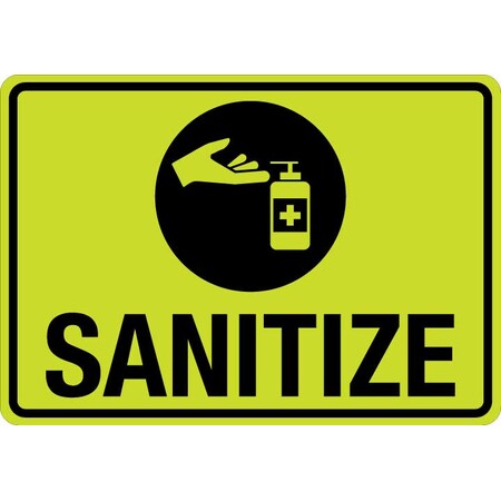 Sign, Sanitize (W Sym), LCUV-0061ST-RA_14x10